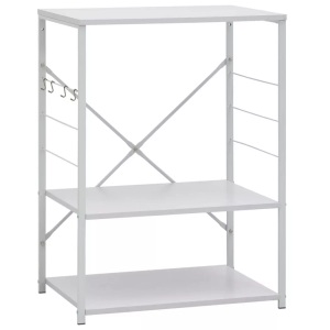 vidaXL, vidaXL Mikrowellenregal Weiß 60×39,6×79,5 cm Spanplatte, vidaXL Mikrowellenregal Weiß 60×39,6×79,5 cm Holzwerkstoff