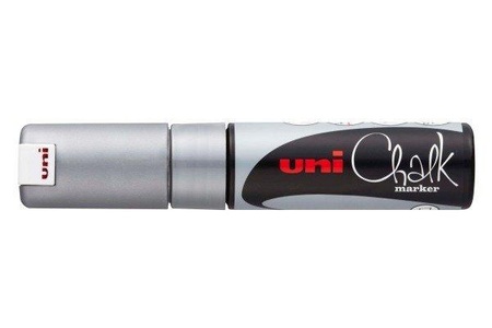 uni-ball, UNI-BALL Posca Marker 8mm PWE8K SILVER silber, Keilspitze, uni-ball Posca Marker, 8mm, silber, Keilspitze, PWE8K SILVER