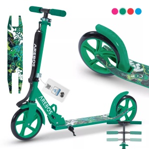 Arebos, Arebos - Tretroller Kickroller Cityroller Kinderroller Erwachsene Scooter Grün, One Size, Arebos - Tretroller Kickroller Cityroller Kinderroller Erwachsene Scooter Grün, One Size