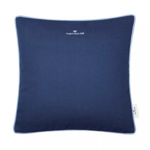 Tom Tailor, TOM TAILOR Kissenhülle »Dove Signature«, (1 St.), Tom Tailor Kissenhülle , T-Dovesignature75350-082-40-40 , Blau, Dunkelblau , Textil , Uni , 40 cm , hochwertige Qualität , 003021128911