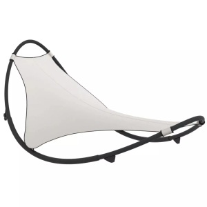 vidaXL, vidaXL Schaukelliege mit Rollen Stahl & Textilene Creme, vidaXL Schaukelliege mit Rollen Stahl & Textilene Creme