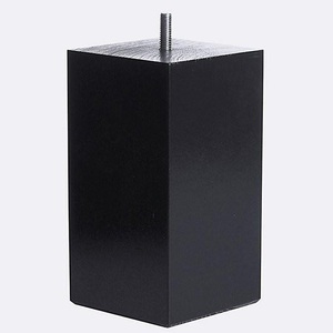 LA REDOUTE INTERIEURS, 4er-Pack Bettfüsse, quadratisch, Höhe. 15 cm, La Redoute Intérieurs - Bettfüsse, 4 Stück, Schwarz