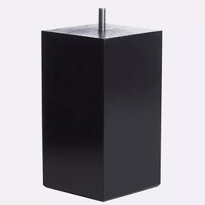 LA REDOUTE INTERIEURS, 4er-Pack Bettfüsse, quadratisch, Höhe. 15 cm, La Redoute Intérieurs - Bettfüsse, 4 Stück, Schwarz