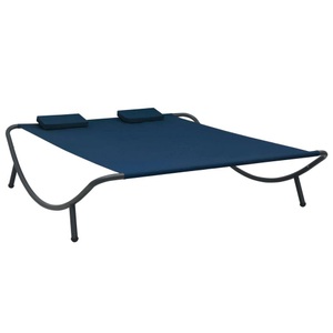 vidaXL, vidaXL Garten-Sonnenliege Stoff Blau, vidaXL Sonnenliege Stoff Blau