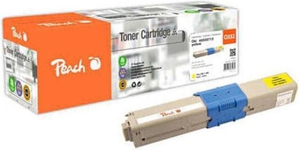 Peach, Peach Tonermodul gelb kompatibel zu OKI 46508713, Peach O4650-87 Toner ye ersetzt OKI 46508713 für z.B. OKI C 332 DN, OKI MC 363 DN, OKI MC 363 N, OKI MC 363 DNW, OKI C 332 DNw