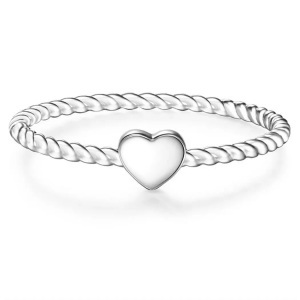 Glanzstücke München, Ring Sterling Silber, Glanzstücke München - Ring Herz, 54, Silber