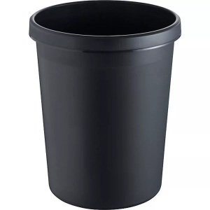 Helit, helit Kunststoff-Papierkorb Volumen 45 l, HxØ 480 x 390 mm schwarz, VE 2 Stk, Helit the german H6106295 Papierkorb 45 l (Ø x H) 390 mm x 480 mm Polyethylen Schwarz 1 St.