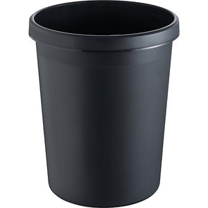 Helit, helit Kunststoff-Papierkorb Volumen 45 l, HxØ 480 x 390 mm schwarz, VE 2 Stk, Helit the german H6106295 Papierkorb 45 l (Ø x H) 390 mm x 480 mm Polyethylen Schwarz 1 St.