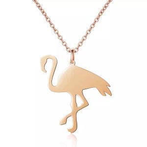 undefined, Ailoria - Flamingo-Halskette mit Schmucktäschchen, AILORIA - FLAMANT Halskette, 50 CM, Roségold