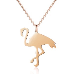 undefined, Ailoria - Flamingo-Halskette mit Schmucktäschchen, AILORIA - FLAMANT Halskette, 50 CM, Roségold