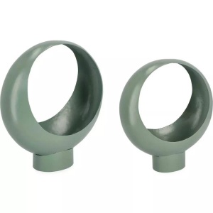 mutoni lifestyle, Blumenkasten Keyra salbeigrün rund (2er-Set), Blumenkasten Keyra salbeigrün rund (2er-Set)