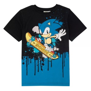 Sonic The Hedgehog, Tshirt Mädchen Schwarz 110, Sonic The Hedgehog - TShirt, 110, Schwarz