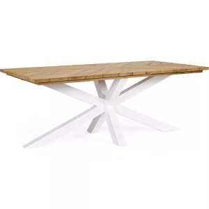 mutoni lifestyle, Gartentisch Palmdale Teakholz weiss 200x100, Gartentisch Palmdale Teakholz weiss 200x100