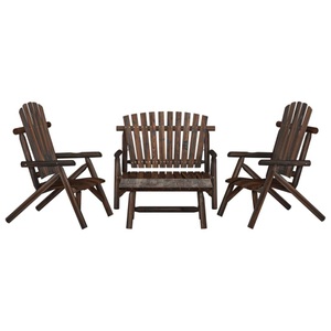 vidaXL, vidaXL 4-tlg. Garten-Lounge-Set Massivholz Fichte, vidaXL 4-tlg. Garten-Lounge-Set Massivholz Fichte