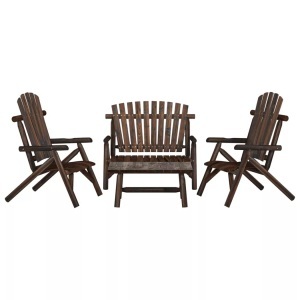 vidaXL, vidaXL 4-tlg. Garten-Lounge-Set Massivholz Fichte, vidaXL 4-tlg. Garten-Lounge-Set Massivholz Fichte