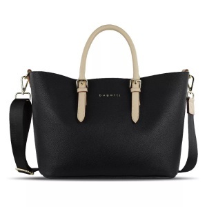 Bugatti, bugatti Shopper »ELLA«, (1 tlg.), Bugatti - Shopper Ella M Schwarz, für Damen, Größe ONESIZE