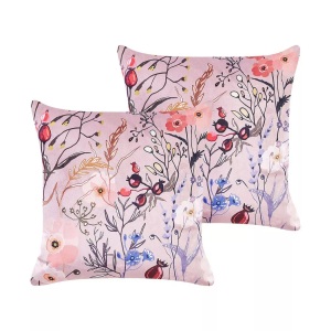 Beliani, Kissen 2er Set aus Samtstoff Modern ANEMONES Kissen 2er Set aus Samtstoff Modern ANEMONES, Beliani - Dekokissen 2er Set aus Samtstoff Modern ANEMONES, One Size, Puderrosa