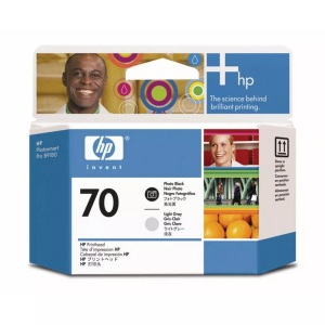 Hp, HP 70 Fotoschwarz/Hellgrau DesignJet Druckkopf, Hewlett Packard Druckkopf, hell-grau/schwarz, foto, No.70, C9407A