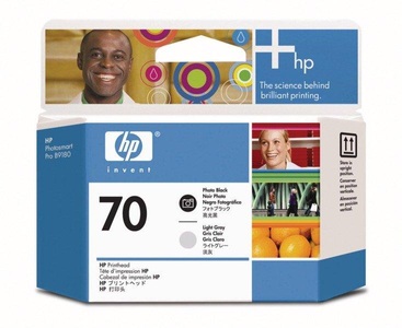 Hp, HP 70 Fotoschwarz/Hellgrau DesignJet Druckkopf, Hewlett Packard Druckkopf, hell-grau/schwarz, foto, No.70, C9407A