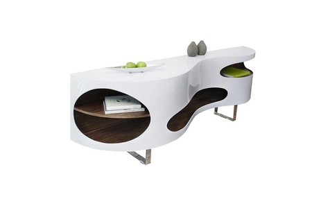 mutoni casual, Sideboard 200x50x75cm weiss-Walnuss, Sideboard 200x50x75cm weiss-Walnuss