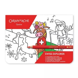 Caran d'ache, CARAN D'ACHE Swiss Explorer 454.701 Karten zum ausmalen FSC, Caran d'Ache Swiss Explorer, Karten zum ausmalen, FSC, 454.701