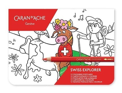 Caran d'ache, CARAN D'ACHE Swiss Explorer 454.701 Karten zum ausmalen FSC, Caran d'Ache Swiss Explorer, Karten zum ausmalen, FSC, 454.701