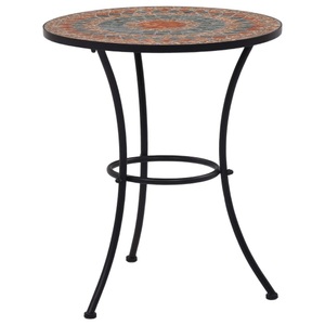 Diverse Hardware, Mosaik-Bistrotisch Orange / Grau 60 cm Keramik, 