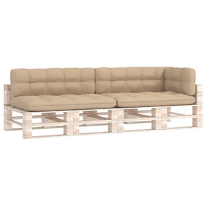 vidaXL, vidaXL Palettensofa-Auflagen 5 Stk. Beige, vidaXL Palettenkissen 5-tlg. Beige Stoff