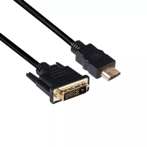 club3D, Club3d Dvi Auf Hdmi 1.4 Kabel St.st. 2 Meter, Bidirektional Unisex Schwarz, Club3D - DVI auf HDMI 1.4 Kabel St.St. 2 meter, Bidirektional, Schwarz