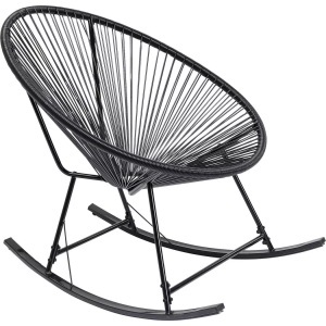 Kare Design, Schaukelstuhl Acapulco schwarz, KARE Design - Schaukelstuhl Acapulco, One Size, Schwarz