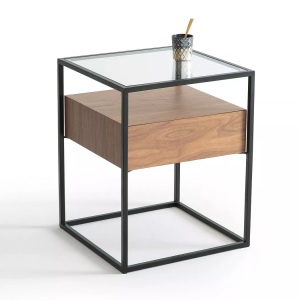 LA REDOUTE INTERIEURS, Nachttisch Agura, 1 Schublade, La Redoute Intérieurs - Nachttisch Agura mit 1 Schublade, One Size, Braun