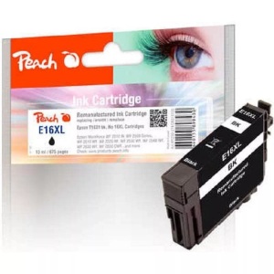 Peach, Peach Tintenpatrone schwarz kompatibel zu Epson T1631, T163, Peach Tinte Epson No 16XL (T1631) Black