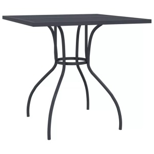 vidaXL, vidaXL Gartentisch Anthrazit 80x80x72,5 cm Stahlgeflecht, vidaXL Gartentisch Anthrazit 80x80x72,5 cm Stahlgeflecht