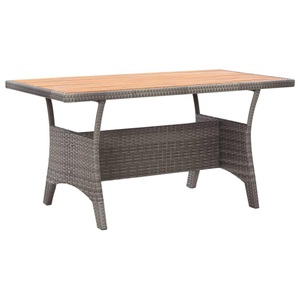 vidaXL, vidaXL Gartentisch Grau 120x70x66 cm Akazie Massivholz, vidaXL Gartentisch Grau 120x70x66 cm Akazie Massivholz