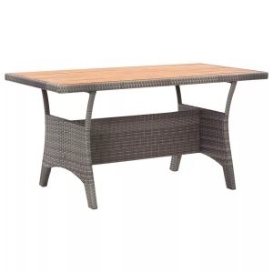 vidaXL, vidaXL Gartentisch Grau 120x70x66 cm Akazie Massivholz, vidaXL Gartentisch Grau 120x70x66 cm Akazie Massivholz