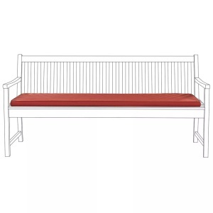 Beliani, Beliani Auflage für Gartenbank TOSCANA/JAVA terracotta 169 x 50 x 5 cm, Beliani - Bankauflage aus Polyester Klassisch VIVARA, One Size, Bordeaux