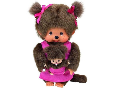 undefined, Sekiguchi - Monchhichi Mutter mit Baby, pink, ca. 20 cm (236200), Monchhichi 