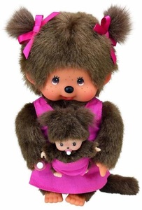 undefined, Sekiguchi - Monchhichi Mutter mit Baby, pink, ca. 20 cm (236200), Monchhichi 