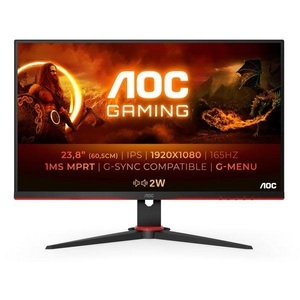 AOC, 24G2SPAE/BK, Gaming-Monitor, AOC - G2 24G2SPAE/BK LED display 60,5 cm (23.8 Zoll) 1920 x 1080 Pixel Full HD Schwarz, Rot, Rot Bunt, 40