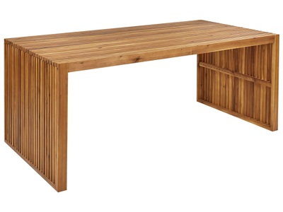Beliani, Gartentisch aus Akazienholz Modern SULZANO Gartentisch aus Akazienholz Modern SULZANO, Beliani - Gartentisch aus Akazienholz Rustikal SULZANO, One Size, Light Beige
