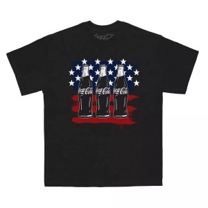 Coca Cola, Coca-Cola - American TShirt, für Herren, Schwarz, Größe M, Coca-Cola - American TShirt, für Herren, Schwarz, Größe M
