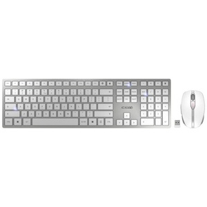 Cherry, DW 9100 SLIM, Desktop-Set, CHERRY JD-9100EU-1 Kabellos, Funk Tastatur, Maus-Set US-International, QWERTY Weiß