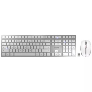 Cherry, DW 9100 SLIM, Desktop-Set, CHERRY JD-9100EU-1 Kabellos, Funk Tastatur, Maus-Set US-International, QWERTY Weiß