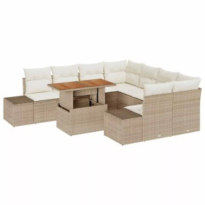 vidaXL, VidaXL - Garten-sofa-set poly-rattan, One Size, Beige