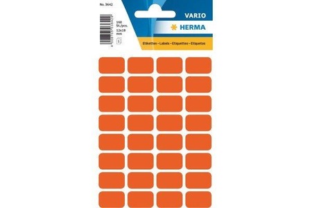 undefined, HERMA Multi-purpose labels 12x19mm red 160 pcs. selbstklebendes Etikett, HERMA Etiketten 12×18mm 3642 rot 160 Stück