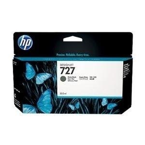 Hp, HP 727 Mattschwarz DesignJet Druckerpatrone, 300 ml, HP 727 Original Tintenpatrone C1Q12A Matt Schwarz