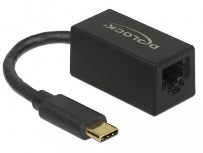 Delock, Adapter USB-C 3.2 Stecker > Gigabit LAN RJ-45, Delock Netzwerk-Adapter 1 Gbps USB Typ-C