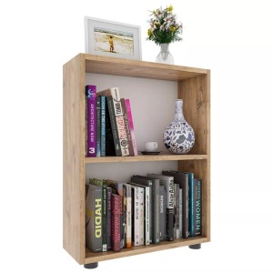 VCM, Holz Büroregal Stand Regal Bücherregal Deko Bücher Standregal Bulas 2 Fächer Holz Büroregal Stand Regal Bücherregal Deko Bücher Standregal Bulas 2 Fächer, VCM Regal Bulas 2-fach 72 x 55 cm, Honig-Eiche