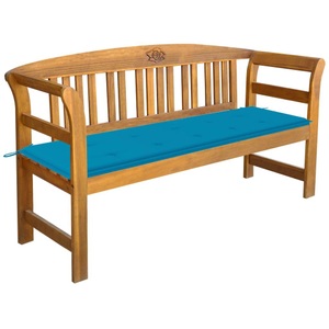 vidaXL, vidaXL Gartenbank mit Auflage 157 cm Massivholz Akazie, 