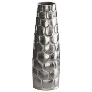 Beliani, Beliani Blumenvase Aluminium silber 47 cm SUKHOTHAI Vase, Beliani - Blumenvase aus Aluminium Glamourös SUKHOTHAI, One Size, Antikes Silber